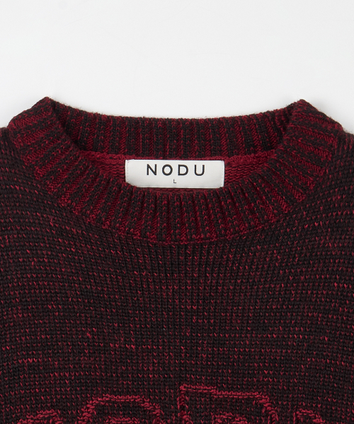 NODU（ノードユー）の「ロゴリングラウンドニット[ダークレッド]（ニット/セーター・メンズ・その他・MEDIUM/LARGE）」の8枚目の写真