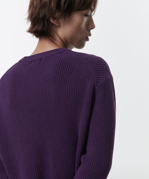 MUSINSA STANDARD（ムシンサスタンダード）の「コットンリブクルーネックニット[パープル]（ニット/セーター・メンズ・その他・MEDIUM/LARGE/X-LARGE/XX-LARGE）」の4枚目の写真