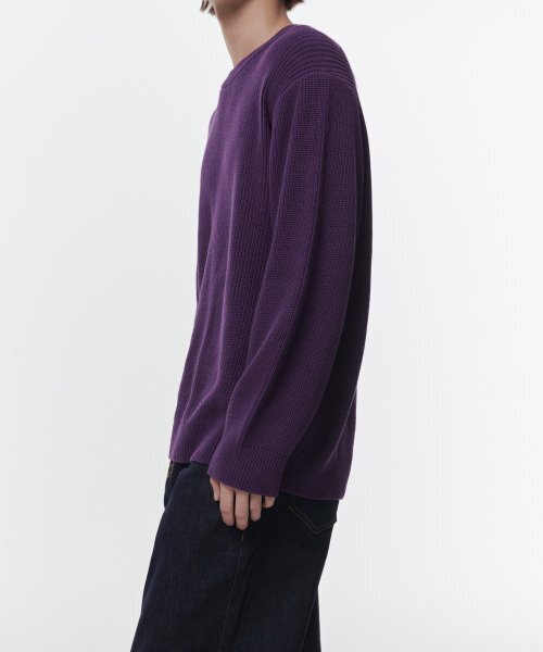 MUSINSA STANDARD（ムシンサスタンダード）の「コットンリブクルーネックニット[パープル]（ニット/セーター・メンズ・その他・MEDIUM/LARGE/X-LARGE/XX-LARGE）」の5枚目の写真