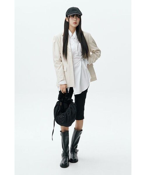 TTUDEMENT(トュードメント)の「シガレットカプリパンツ (ブラック)(その他パンツ・レディース・その他・LARGE/MEDIUM/SMALL/X-SMALL)」の2枚目の写真