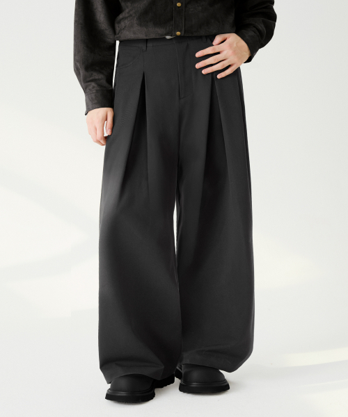 TRILLION（トリリオン）の「ダブルインバーテッドジョーワイドパンツ[ブラック]（スラックス・レディース・その他・MEDIUM/LARGE/X-LARGE）」の2枚目の写真