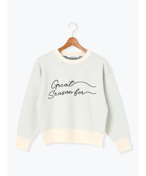 Lugnoncure（ルノンキュール）の「筆記体ロゴジャカードニット（ニット/セーター・レディース・ベージュ/オフホワイト/チャコールグレー/グレー・F）」の19枚目の写真