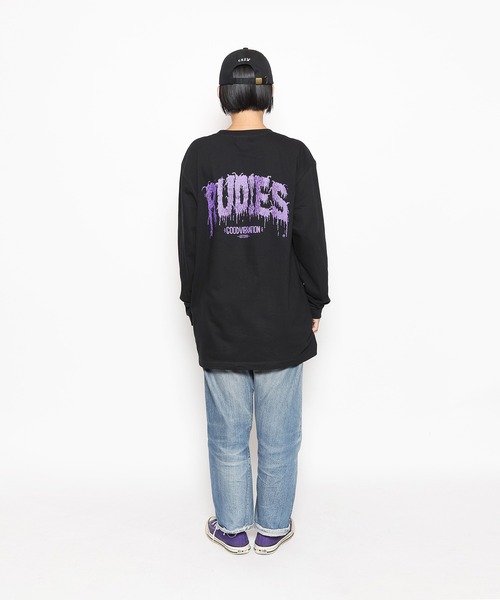 RUDIE'S（ルーディーズ）の「DECAY LS TEE（Tシャツ/カットソー・メンズ・ブラック/ホワイト・L/XL/M）」の2枚目の写真