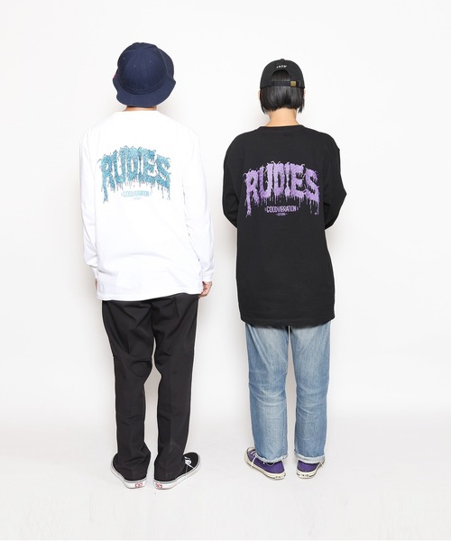 RUDIE'S（ルーディーズ）の「DECAY LS TEE（Tシャツ/カットソー・メンズ・ブラック/ホワイト・L/XL/M）」の16枚目の写真