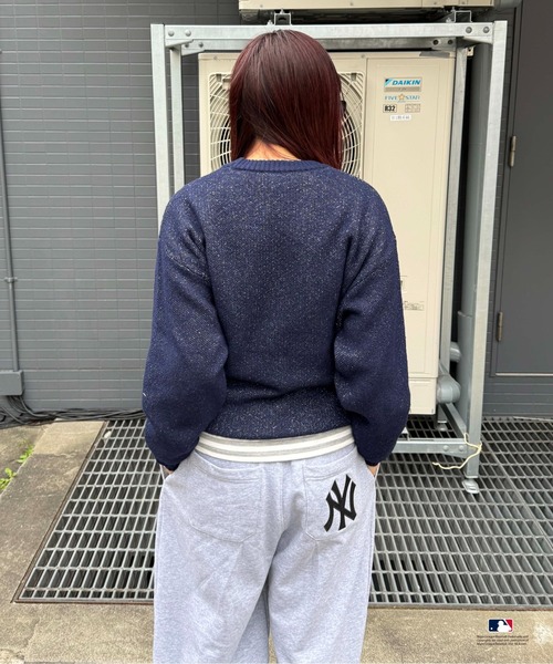 sedacle(セダクル)の「【別注】MLB/ラメジャガードロゴニット(ニット/セーター・メンズ・グレー/ネイビー/ベージュ・LARGE/MEDIUM/SMALL)」の16枚目の写真