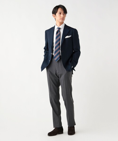 BEAMS HEART(ビームスハート)の「【6/18値下げ】トロピカルウール ベーシックノープリーツ スラックス(スラックス・メンズ・グレー/ブルー/チャコールグレー・XX-LARGE/X-LARGE/LARGE/MEDIUM/SMALL)」の4枚目の写真
