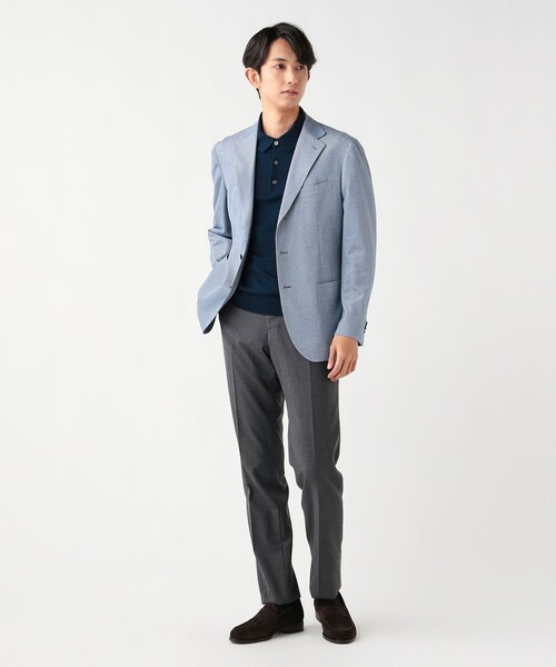 BEAMS HEART(ビームスハート)の「【6/18値下げ】トロピカルウール ベーシックノープリーツ スラックス(スラックス・メンズ・グレー/ブルー/チャコールグレー・XX-LARGE/X-LARGE/LARGE/MEDIUM/SMALL)」の6枚目の写真