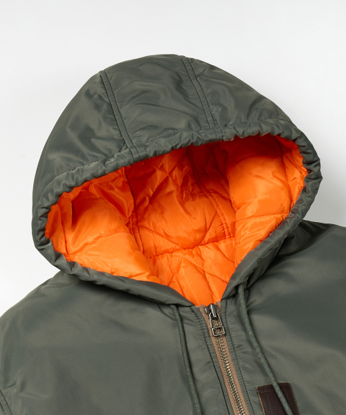 FRIZMWORKS(フリズムワークス)の「ACTIVE MA-1 HOODED PARKA _ OLIVE(ブルゾン・メンズ・その他・X-LARGE/SMALL/MEDIUM/LARGE)」の4枚目の写真