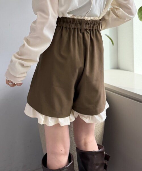 w closet（ダブルクローゼット）の「レイヤードショートパンツ（その他パンツ・レディース・チャコールグレー/ベージュ/カーキ・FREE）」の22枚目の写真