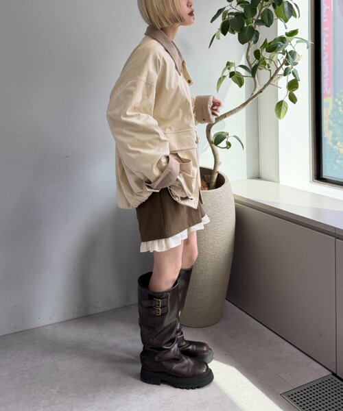 w closet（ダブルクローゼット）の「レイヤードショートパンツ（その他パンツ・レディース・チャコールグレー/ベージュ/カーキ・FREE）」の16枚目の写真