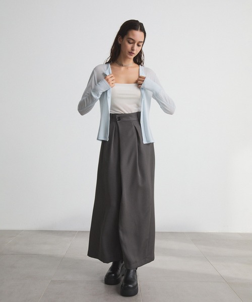 CITY TOKYO（シティトウキョウ）の「Cross Wrap Pants/クロスラップパンツ/ワイドパンツ（その他パンツ・レディース・ブラック/チャコールグレー・1/3/2）」の5枚目の写真