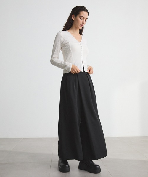 CITY TOKYO（シティトウキョウ）の「Cross Wrap Pants/クロスラップパンツ/ワイドパンツ（その他パンツ・レディース・ブラック/チャコールグレー・1/3/2）」の10枚目の写真