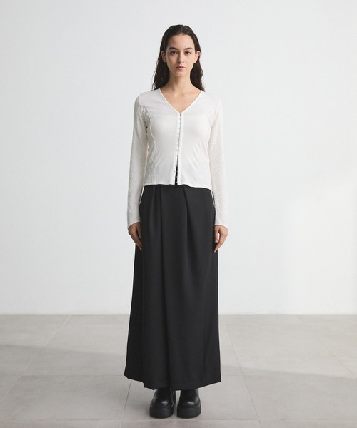 CITY TOKYO（シティトウキョウ）の「Cross Wrap Pants/クロスラップパンツ/ワイドパンツ（その他パンツ・レディース・ブラック/チャコールグレー・1/3/2）」の12枚目の写真