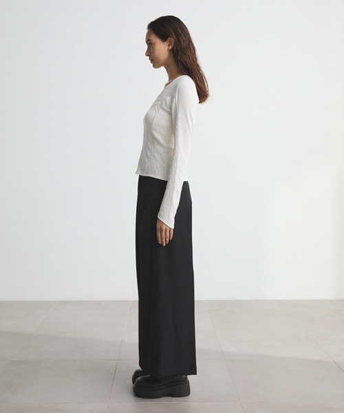 CITY TOKYO（シティトウキョウ）の「Cross Wrap Pants/クロスラップパンツ/ワイドパンツ（その他パンツ・レディース・ブラック/チャコールグレー・1/3/2）」の13枚目の写真