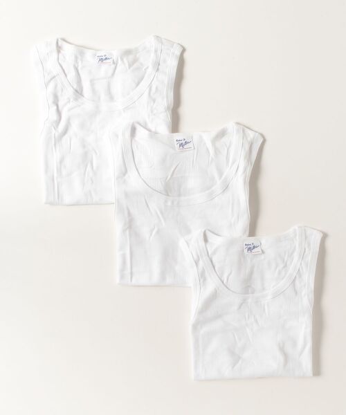 MILLER（ミラー）の「Robert P. Miller / 3P パネルリブ タンクトップ 3枚組  / 133C（タンクトップ・メンズ・その他4/その他1/その他2/その他3・MEDIUM/LARGE/X-LARGE）」の2枚目の写真