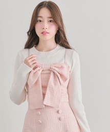 ニット/セーター（ピンク/桃色系・リボン）ファッション通販 - ZOZOTOWN