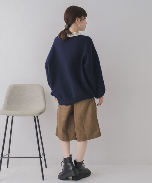 RETRO GIRL（レトロガール）の「シャツ襟付ロゴニット（ニット/セーター・レディース・グリーン/ブルー/ナチュラル・FREE）」の6枚目の写真