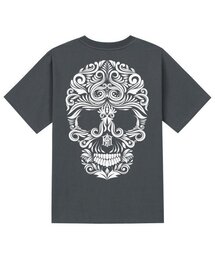 KTG0020 フラワースカル 半袖Tシャツ - グレー