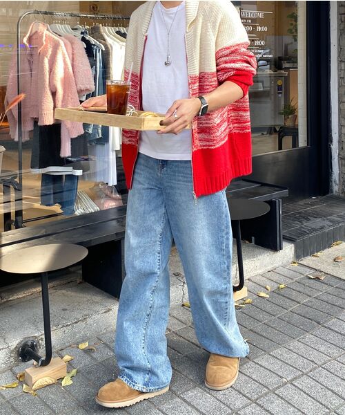 SUARE(スアレ)の「ウールグラデーションコーウィチャンニットレッド(ニット/セーター・レディース・レッド・MEDIUM/LARGE)」の6枚目の写真