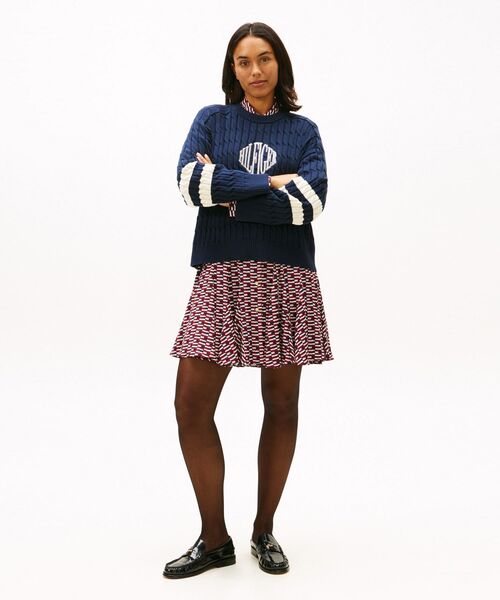 TOMMY HILFIGER(トミーヒルフィガー)の「テクスチャードグラフィッククルーネックセーター(ニット/セーター・レディース・イエロー/グレー/マルチ・X-SMALL/XX-SMALL)」の6枚目の写真