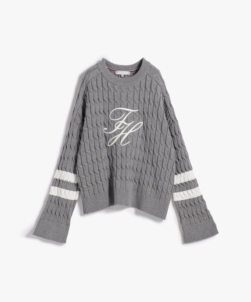 TOMMY HILFIGER(トミーヒルフィガー)の「テクスチャードグラフィッククルーネックセーター(ニット/セーター・レディース・イエロー/グレー/マルチ・X-SMALL/XX-SMALL)」の12枚目の写真