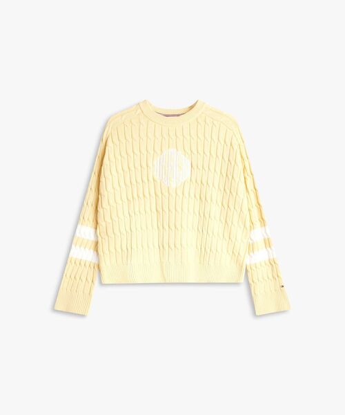 TOMMY HILFIGER(トミーヒルフィガー)の「テクスチャードグラフィッククルーネックセーター(ニット/セーター・レディース・イエロー/グレー/マルチ・X-SMALL/XX-SMALL)」の17枚目の写真