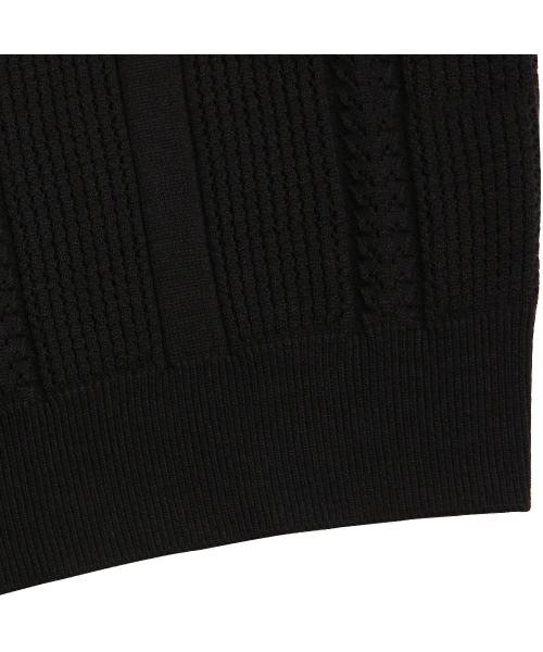 sortie(ソルティ)の「Mesh Mixed Crochet Polo Knit (Black)(ポロシャツ・メンズ・その他・LARGE/X-LARGE/MEDIUM)」の5枚目の写真