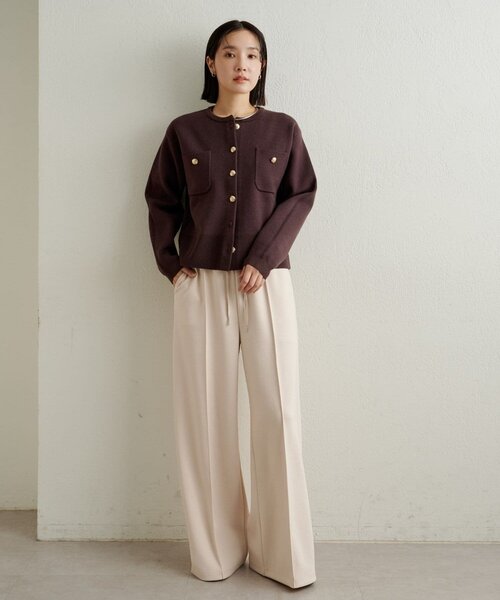 Omekashi（オメカシ）の「ポンチイージーパンツ（その他パンツ・レディース・グレー/アイボリー/ブラック・36/38）」の12枚目の写真