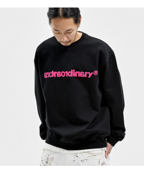 EX LOGO CREWNECK BLACK（スウェット）｜EXTRAORDINARY（エクストラ 
