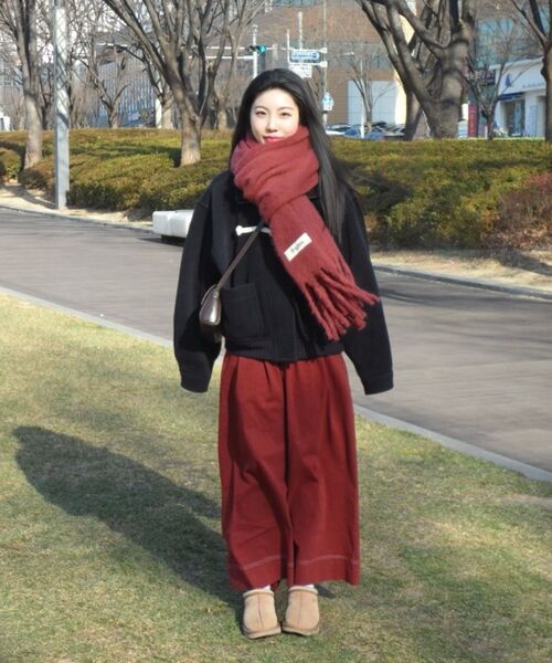 KOLEAT（コレット）の「[起毛ver.] ワイドコットンスティッチパンツ [レッド] KCL.（その他パンツ・レディース・その他・SMALL/MEDIUM）」の6枚目の写真