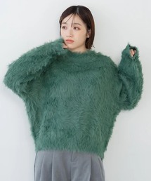 シャギークルーネックニット【IROHANI】