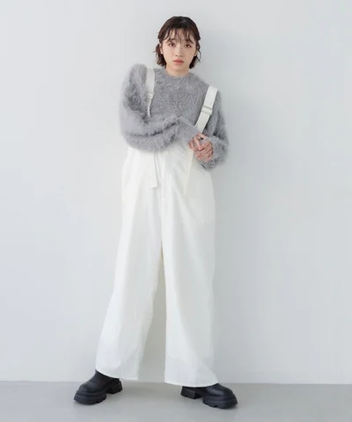 merrylatte(メリーラテ)の「シャギークルーネックニット【IROHANI】(ニット/セーター・レディース・グレー/グリーン・FREE)」の8枚目の写真