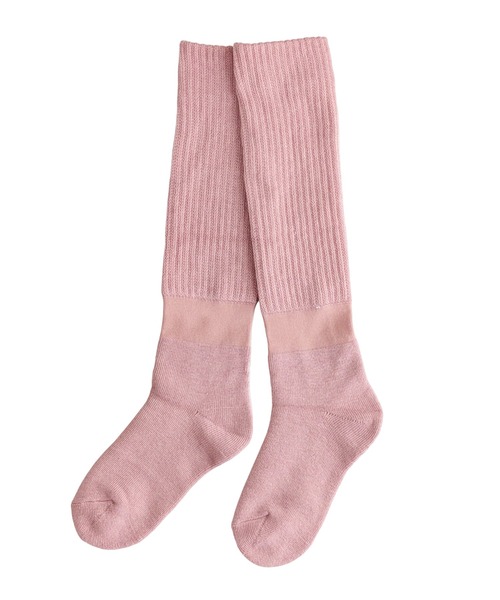 box408（ボックスヨンマルハチ）の「あったかハイソックス（ソックス/靴下・レディース・ライトグレー/コーラルピンク/ブラック/ピンクベージュ・S(22-25cm)）」の4枚目の写真