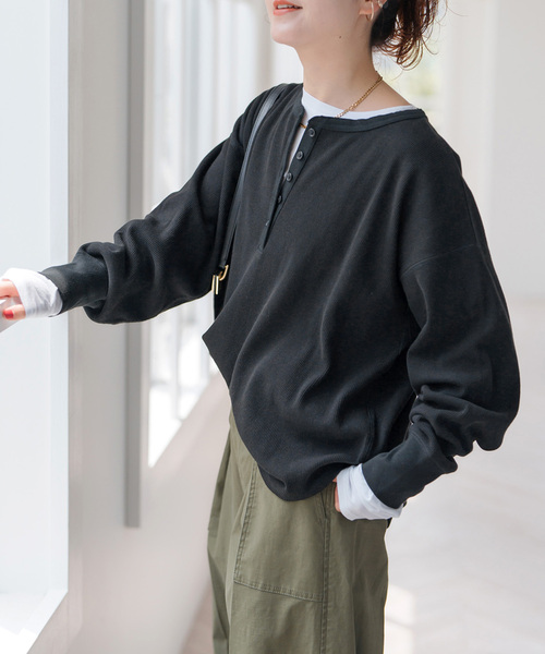 Spick & Span（スピックアンドスパン）の「《WEB限定 / 追加4》2枚SETヘンリーネックプルオーバー（Tシャツ/カットソー・レディース・マルチ/その他1/その他6・FREE）」の8枚目の写真