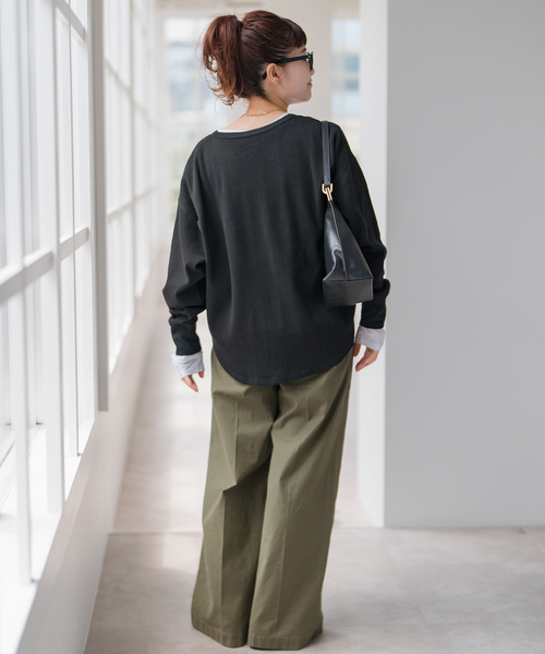 Spick & Span（スピックアンドスパン）の「《WEB限定 / 追加4》2枚SETヘンリーネックプルオーバー（Tシャツ/カットソー・レディース・マルチ/その他1/その他6・FREE）」の12枚目の写真