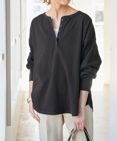 Spick & Span（スピックアンドスパン）の「《WEB限定 / 追加4》2枚SETヘンリーネックプルオーバー（Tシャツ/カットソー・レディース・マルチ/その他1/その他6・FREE）」の15枚目の写真