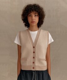 PREVAIL（プリヴェイル）の「PVIL Herringbone Vest-Beige（ベスト）」