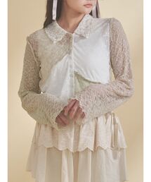 merry jenny | fog color blocking cardigan(シャツ/ブラウス)