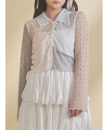 merry jenny | fog color blocking cardigan(シャツ/ブラウス)