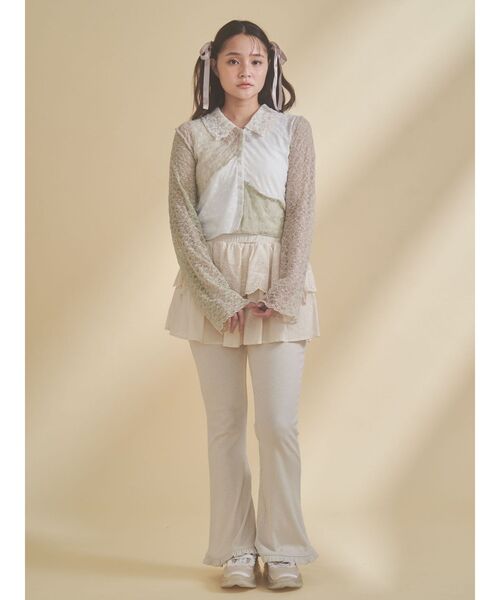 merry jenny（メリージェニー）の「fog color blocking cardigan（シャツ/ブラウス・レディース・ベージュ/ブルー/オフホワイト・FREE）」の10枚目の写真