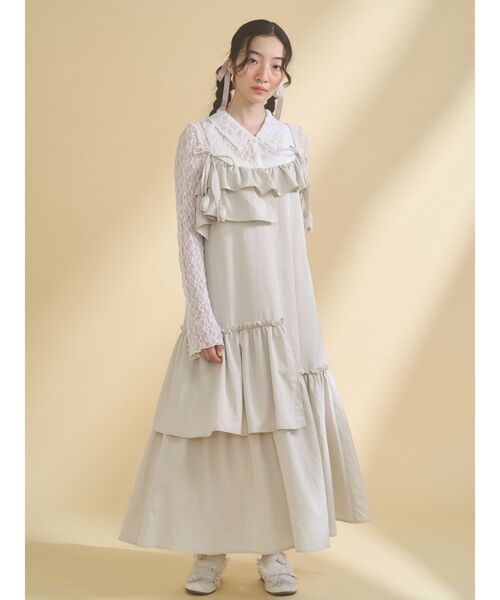 merry jenny（メリージェニー）の「fog color blocking cardigan（シャツ/ブラウス・レディース・ベージュ/ブルー/オフホワイト・FREE）」の19枚目の写真