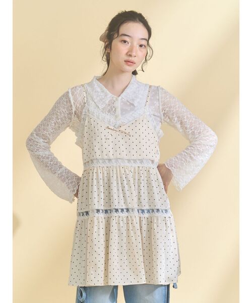 merry jenny（メリージェニー）の「fog color blocking cardigan（シャツ/ブラウス・レディース・ベージュ/ブルー/オフホワイト・FREE）」の22枚目の写真