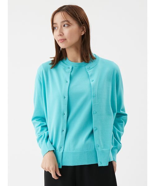 Mila Owen(ミラオーウェン)の「【NEW YEAR'S SPECIAL ITEM】アンサンブルニット/カーディガン(カーディガン/ボレロ・レディース・ライム/ピンク/ドット/グレー/ターコイズブルー・F)」の3枚目の写真