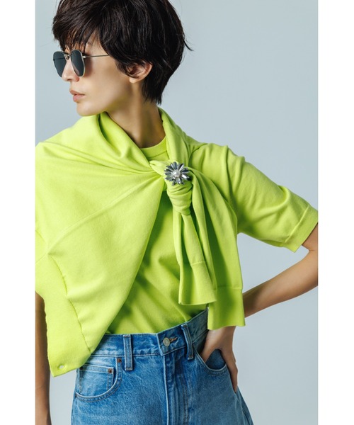 Mila Owen(ミラオーウェン)の「【NEW YEAR'S SPECIAL ITEM】アンサンブルニット/カーディガン(カーディガン/ボレロ・レディース・ライム/ピンク/ドット/グレー/ターコイズブルー・F)」の2枚目の写真