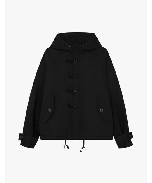 Snug Military Hoodie Jacket [Black]
