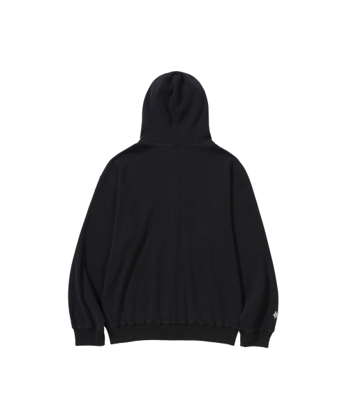 WAFFLE ZIP HOODIE (BLACK)（パーカー）｜AFTERMATH（アフターマス）の