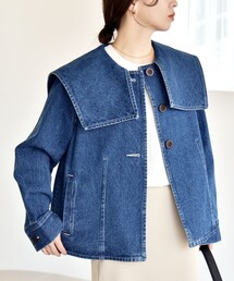 タートルネックハイネックデニム gジャン」に該当するデニムジャケット