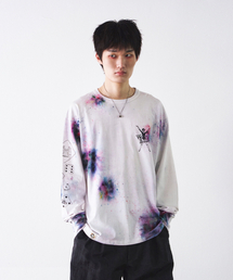Hand Spray Dyed Cotton Long Sleeve, Multi Pink