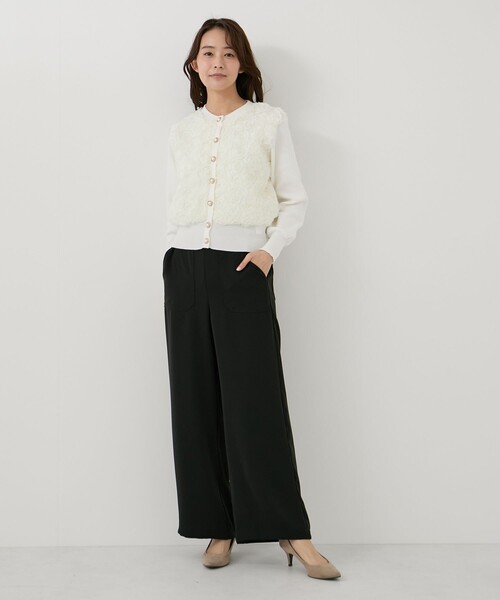 Jayro(ジャイロ)の「フラワーモチーフカーディガン(カーディガン/ボレロ・レディース・ブラック/ホワイト系その他・FREE)」の8枚目の写真