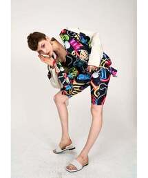 GREEDILOUS（グリディアス）の「ネオンレタリングフロントジャンパー（ライダースジャケット）」